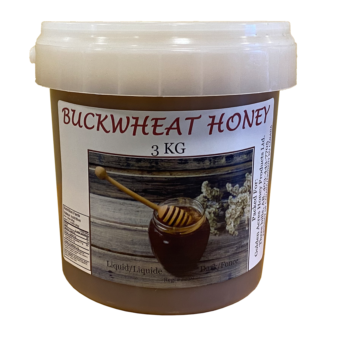 3Kg Buckwheat Honey Golden Acres Honey Products
