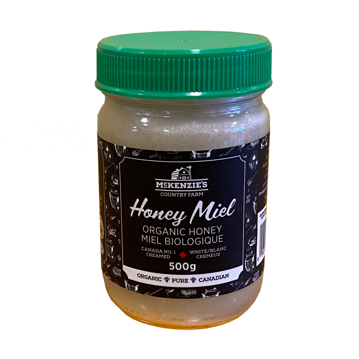 12 x 500g Organic Creamed Honey Golden Acres Honey Products